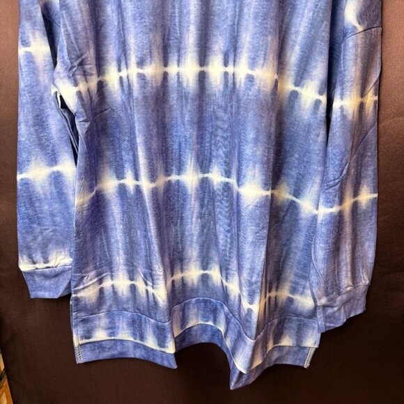 DOLNINE Plus-Size Women's 14W-20W Casual Sweatshirt Top Side Slit Pullover Shirt - Picture 7 of 12